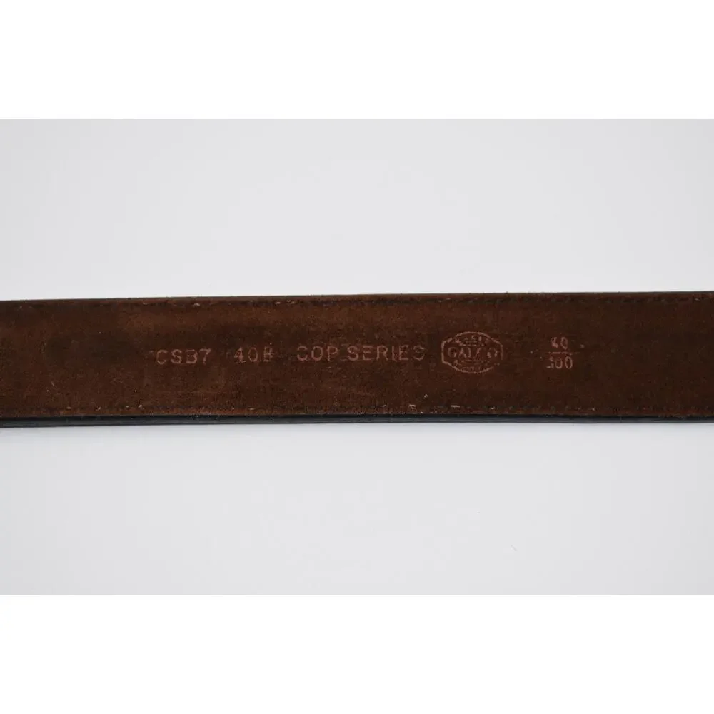 Galco CSB7-40B CSB7 Cop Series Black Leather Belt Nickel Buckle Suede Lined